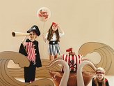 Standing foil balloon Pirate Ship, 120x91 cm, brown