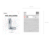 Folienballon Buchstabe ''L'', 35cm, silber