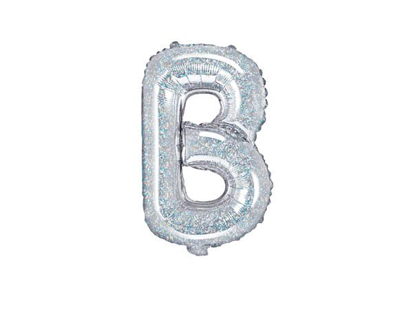 Bokstavsballong – B – holografisk – 35 cm