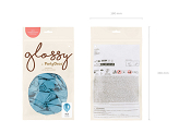 Balony Glossy 12cm, niebieski (1 op. / 50 szt.)
