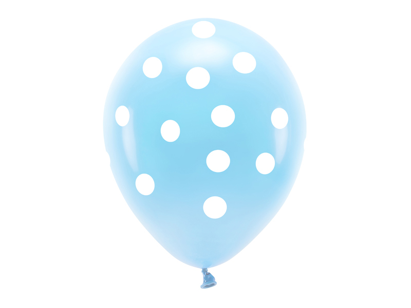 Latexballong – Prickar – pastell – himmelsblå – 33 cm