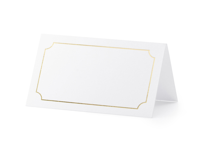 Platskort – Ram – guld – 9.5x5.5 cm – 10-pack