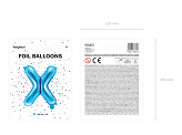 Foil Balloon Letter ''X'', 35cm, blue