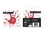 Servietten Blutige Hand, 33x33 cm, weiß-rot (1 VPE / 20 Stk.)