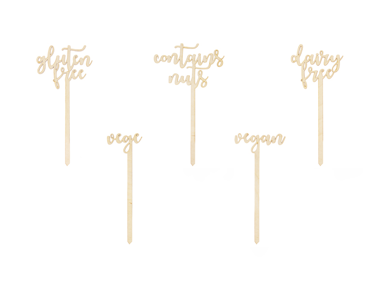 Tårttoppers – Sweet Table – trä – 16 cm
