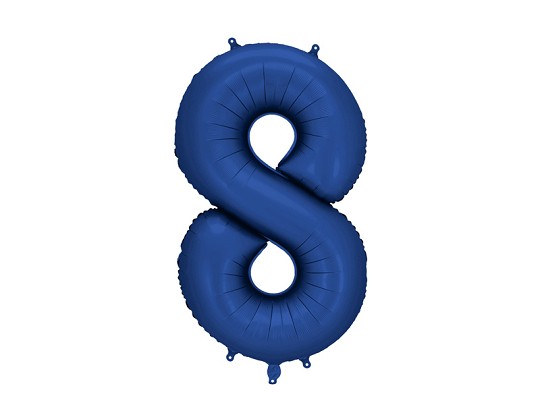 Foil Balloon Number '8', 86cm, navy