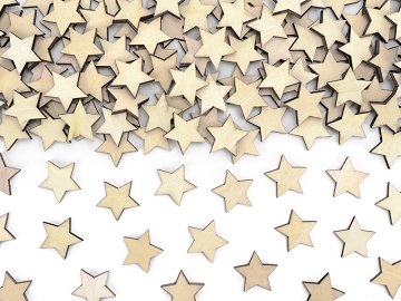 Wooden confetti Stars, 2x2cm (1 pkt / 50 pc.)