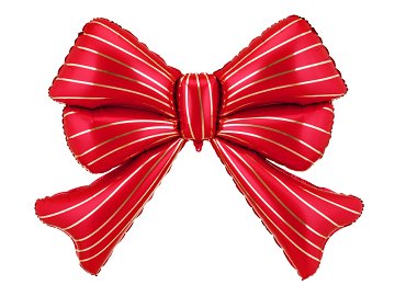 Balon foliowy Kokarda XXL, 139x111 cm, czerwony