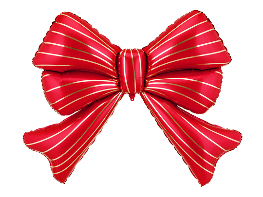 Balon foliowy Kokarda XXL, 139x111 cm, czerwony
