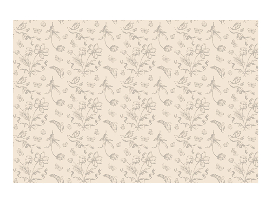 Tablecloth Beige Flowers, 180x120 cm