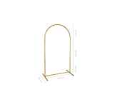 Backdrop stand, mini arch, gold, 80x150 cm