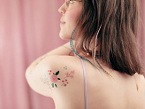 Temporary tattoos Flowers, mix (1 pkt / 19 pc.)