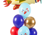 Ballons Strong 30 cm, Avion, Bleu clair pastel (1 pqt. / 50 pc.)