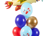 Ballons 30 cm, Flugzeug, Pastel Light Blue (1 VPE / 50 Stk.)