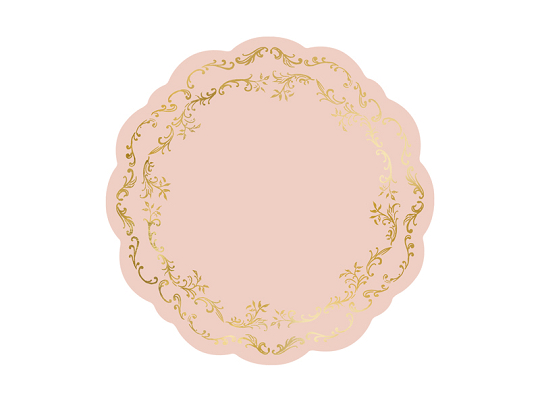 Plate mats Ornament, dusty pink, diameter 35.5 cm (1 pkt / 6 pc.)
