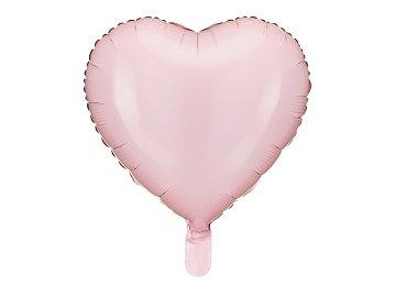 Balon foliowy Serce, 45 cm, jasny różowy