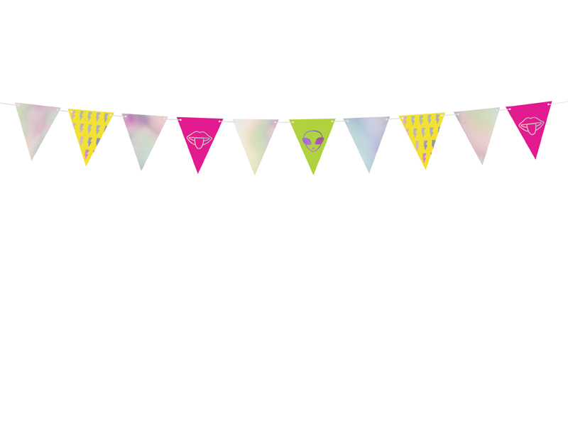 Bunting Electric Holo, mix, 1.8m shop PartyDeco