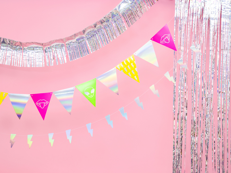 Bunting Electric Holo, mix, 1.8m shop PartyDeco