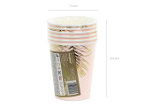 Cups Leaves, light pink, 220ml (1 pkt / 6 pc.)