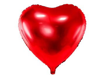 Balon foliowy Serce, 45cm, czerwony