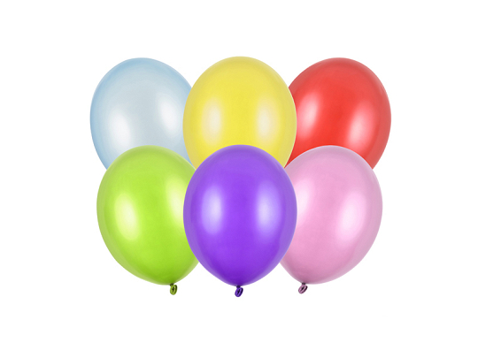 Ballons Strong 12cm, Mélange métallique (1 pqt. / 100 pc.)