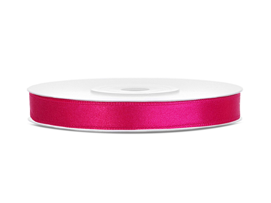 Satin Ribbon, dark pink, 6mm/25m (1 pc. / 25 lm)