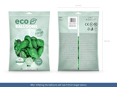 Ballons Eco métallisés 30 cm, herbe verte (1 pqt. / 100 pc.)