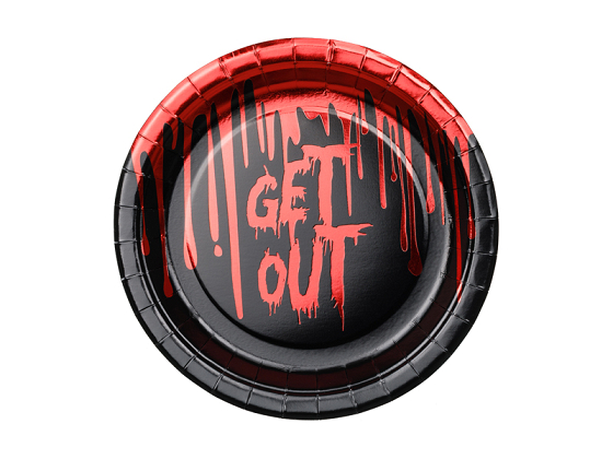 Paper plates Get out, 18 cm, black-red (1 pkt / 6 pc.)