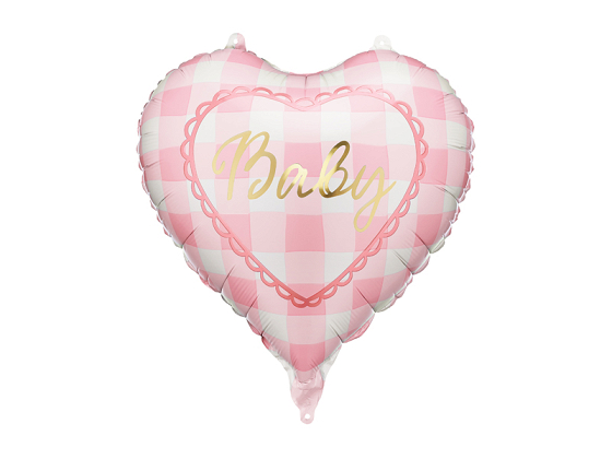 Ballon aluminium cœur ''Baby'', 35 cm, rose clair
