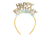 Stirnband Happy Birthday, 14.5x19 cm, Gold
