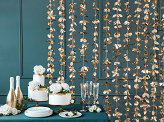 Vorhang - Blumen, gold, 100x210cm