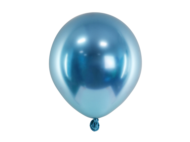 Latexballong Glossy – blå – 12 cm