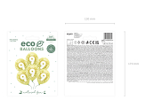 Eco Ballons 33 cm, Zahl '' 9 '', golden (1 VPE / 6 Stk.)
