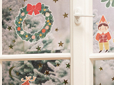 Window stickers Merry Christmas, mix (1 pkt / 4 pc.)