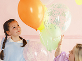 Balloons 30 cm, Confetti, mix (1 pkt / 6 pc.)