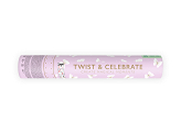 Confetti cannon with butterflies, white, 28cm