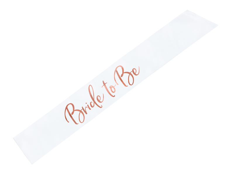 Sash – Bride To Be – vit – 75 cm