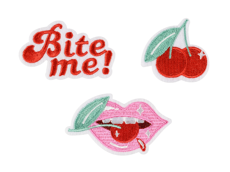 Tygmärke – Bite Me – mix – 7 cm – 3-pack