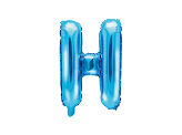 Foil Balloon Letter ''H'', 35cm, blue