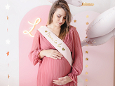 Sash Mom to be, pale pink, 75 cm