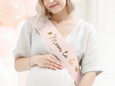 Sash Mom to be, pale pink, 75 cm
