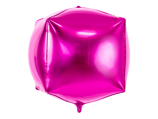 Folienballon Würfel, 35x35x35cm, dunkelrosa