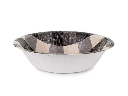 Checkered paper bowls, mix, 17x4.5 cm