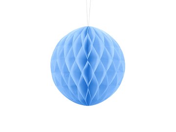 Boule de papier alvéolé, bleu clair, 20cm