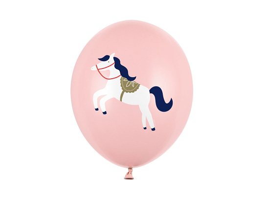 Ballons 30 cm, Cheval, Pastel Pale Pink (1 pqt. / 6 pc.)