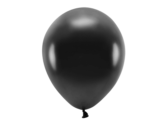 Ballons Eco 30 cm métallisés, noir (1 pqt. / 100 pc.)