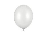 Balony Strong 27cm, Metallic Silver Snow (1 op. / 10 szt.)