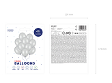 Balony Strong 27cm, Metallic Silver Snow (1 op. / 10 szt.)