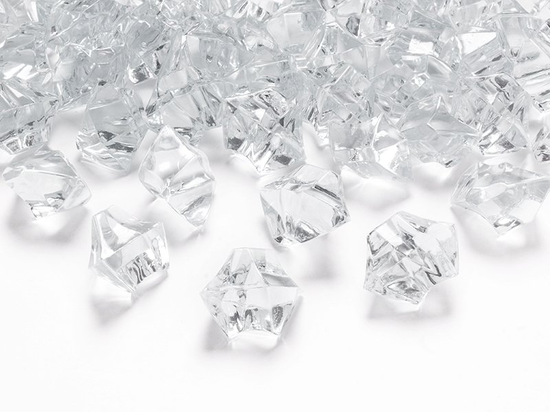 Kristallbitar – transparent – 50-pack