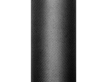 Tulle Plain, black, 0.15 x 9m (1 pc. / 9 lm)